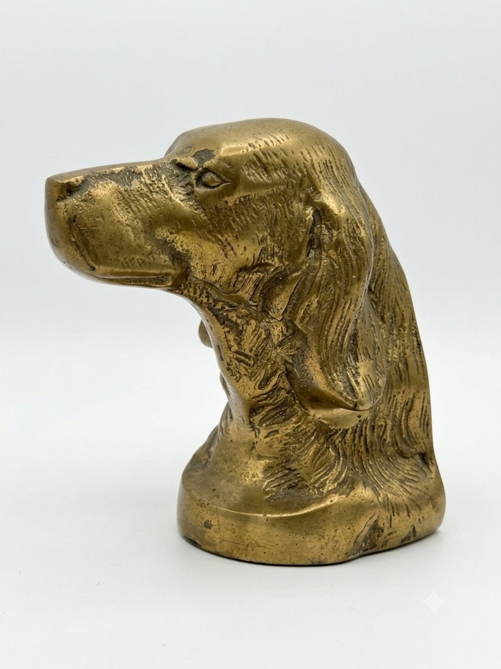 Vintage Brass Dog Head Bookends - Pair - Picture 2 of 2